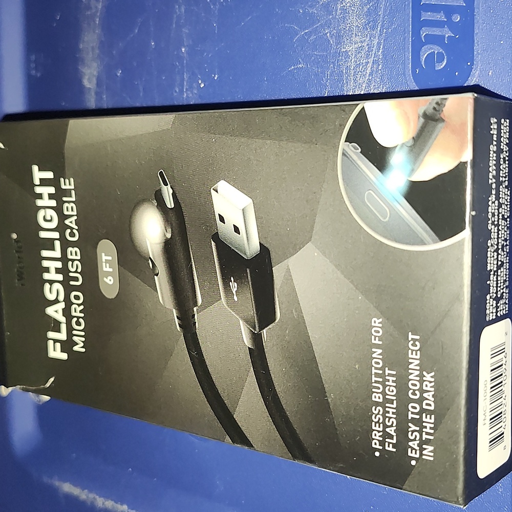 Flashlight micro USB cable